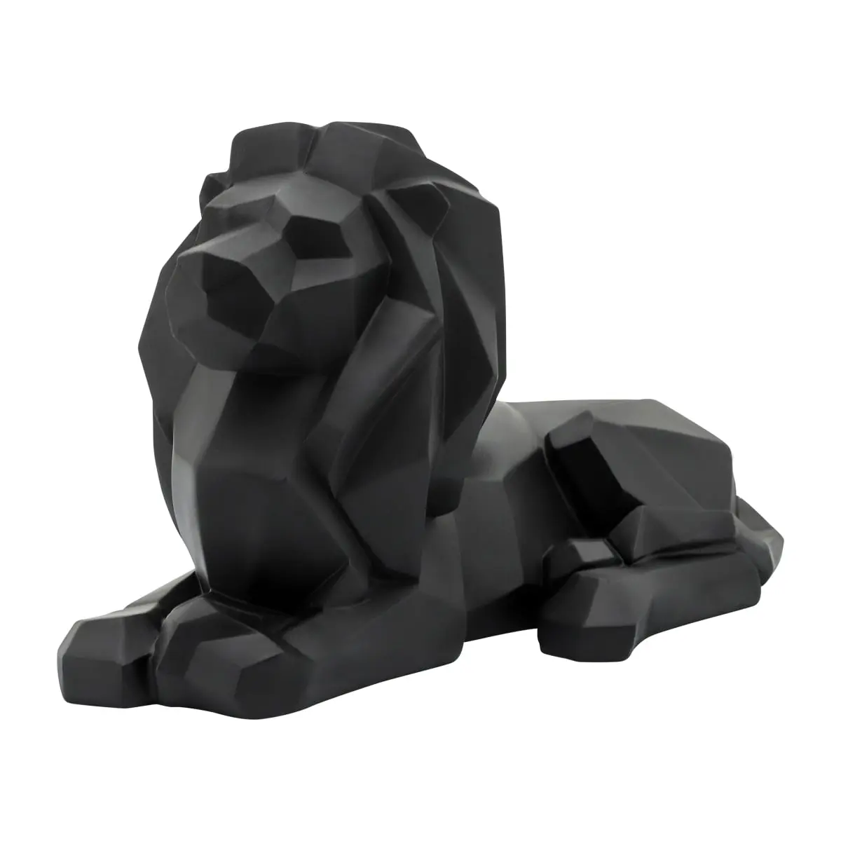 212 MAIN 13-in. Black Resin Reclining Feline Statue - Home Decor Ornament for Shelf, Tabletop, Collectible Animal & Nature Artificial Resin Figure, Resin Figures, Collectible Figurines
