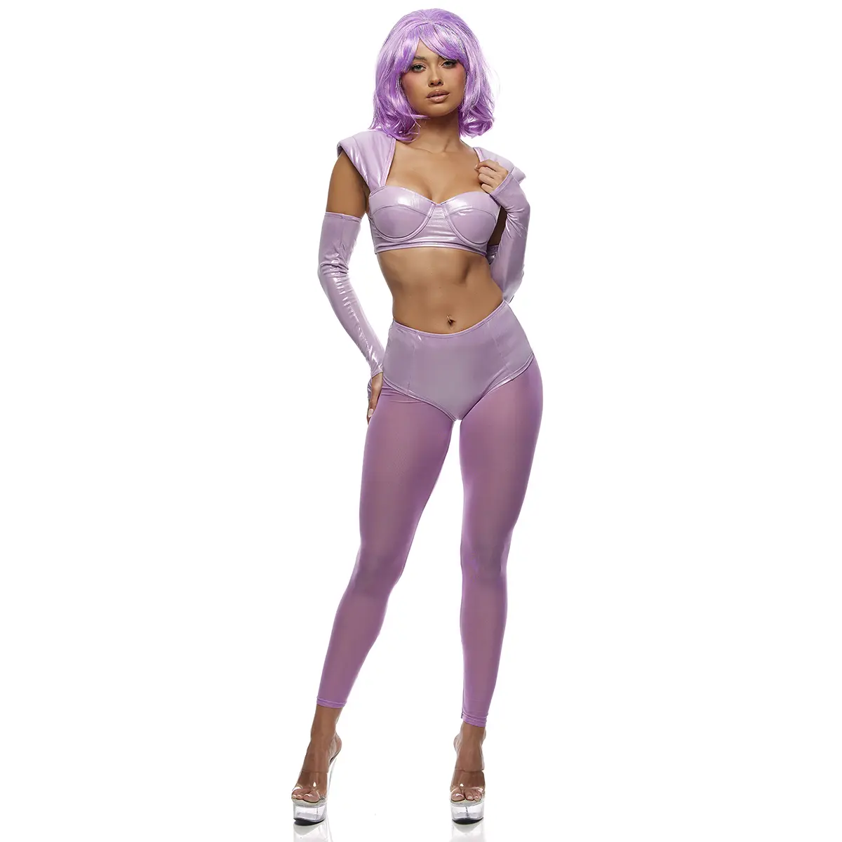 Forplay Women's Halloween Beam Me Up 5-Piece Alien Costume Set