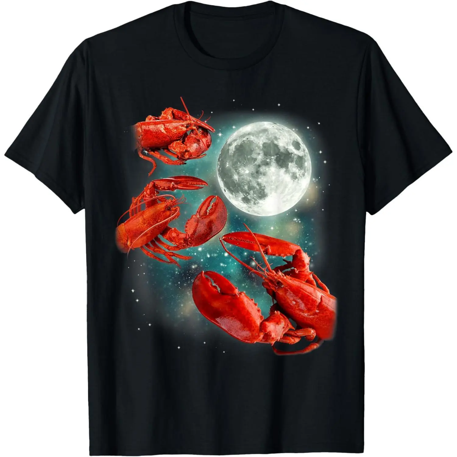 Three Lobster Moon |   3 Crustaceans Sea Lover Parody T-Shirt Graphic tees