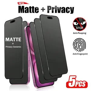 Matte Privacy Screen Protectors for iPhone 17/16/15/14/13/12/11, Anti-Scratch, Anti-Fingerprint & Durable Design, Full Coverage Protection