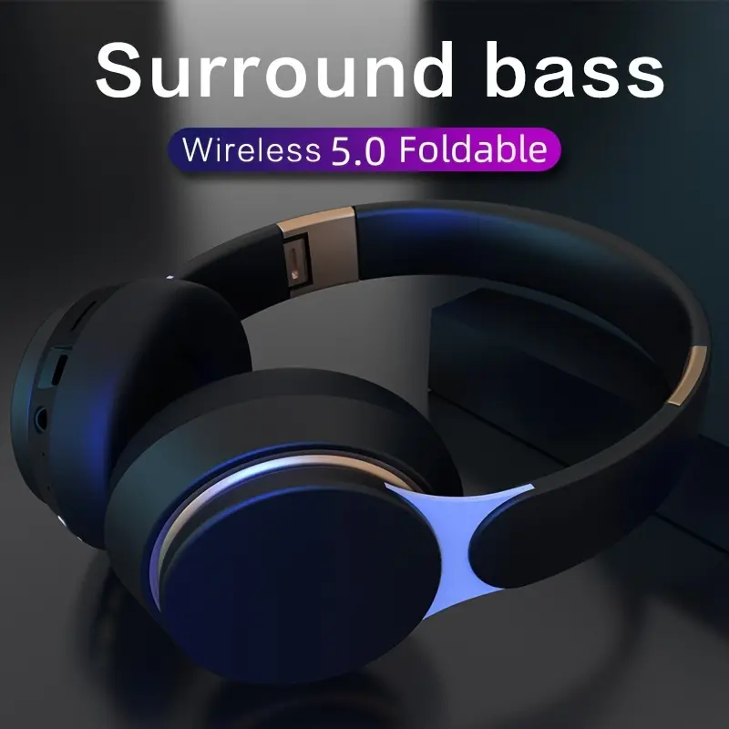 Pink Cat Ear Wireless Audio Headphones - Active Noise Cancellation, Foldable Over-Ear Design, Memory Foam Earmuffs, Rechargeable Port, Detachable Cable for Sports Travel & Gym Use