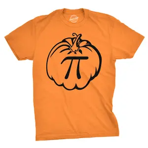 Pumpkin Pi T Shirt Funny Math Shirt Pie Tee Thanksgiving Fall Autumn T Shirt Mens Funny T Shirts Cool Vintage Fashion T-Shirt Gift Classic Menswear Halloween Apparel for Men Funny Thanksgiving Short Sleeve Orange