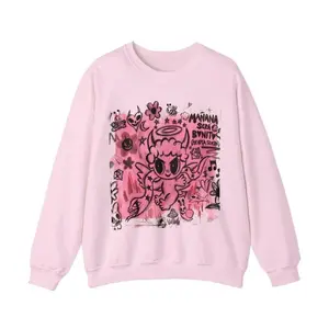 Karol Bichota Unisex Crewneck Pink Sweatshirt Cotton Womanswear Fabric Soft