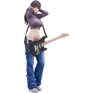 New Model Toys Guitar MeiMei's Original Painting Figure Anime Illustration Figure Beautiful Girl Anime Action Figurine 8.66IN-MASK
