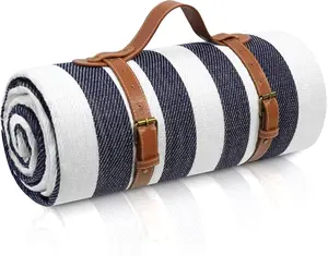 sapsisel 80”x 80” Picnic Blanket Extra Large, Waterproof and Foldable Beach Blanket, 3-Layer Outdoor Blanket for 6 to 8 Adults, for Camping, Park, Beach, Grass, Indoors…