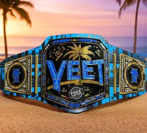 YEET Heavyweight Championship Wrestling Title Replica Belt Brass Adult Collectible 2MM Size