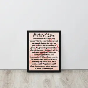 Nurtured Love - A Heartfelt Tribute to Commitment - Canvas Wall Art
