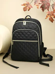 Women's New Travel Backpack, Large Capacity Oxford Cloth Bag, Casual Fashion Korean Style, Lightweight Diamond Pattern, Student Bookbag, Backpacks Women