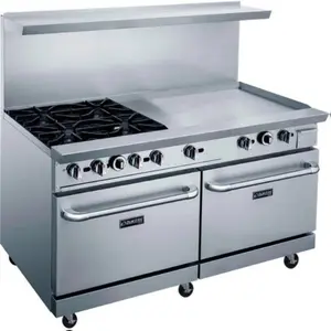 Dukers DCR60-4B36GM 60" Gas Range with Four (4) Open Burners & 36" Griddle
