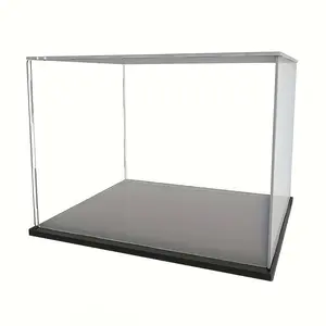 Transparent Acrylic Display Case, Multiple Sizes Available, Dustproof Plastic Showcase with Matte Base, Ideal for Action Figures and Decoration Figure