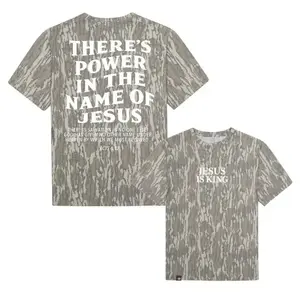 Jesus Is King Mossy Oak Bottomland Camo Tee For Men And Women, Unisex Design, Soft and Breathable Cotton