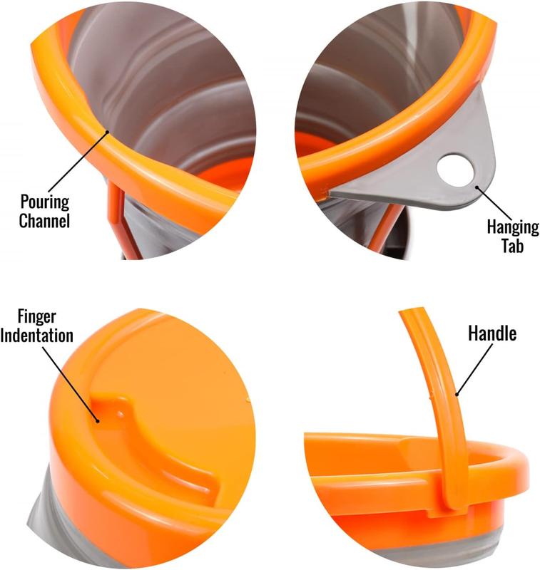 ASR Outdoor 10L Collapsible Bucket and Stand Gold Prospecting Equipment