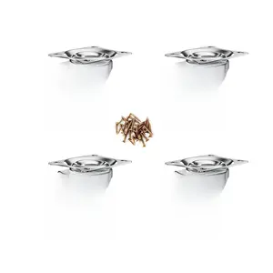 1.5-Inch Caster Wheels (Set of 4) – 360° Swivel PU Castors for Storage Boxes, Small Furniture & Appliances (Orange)