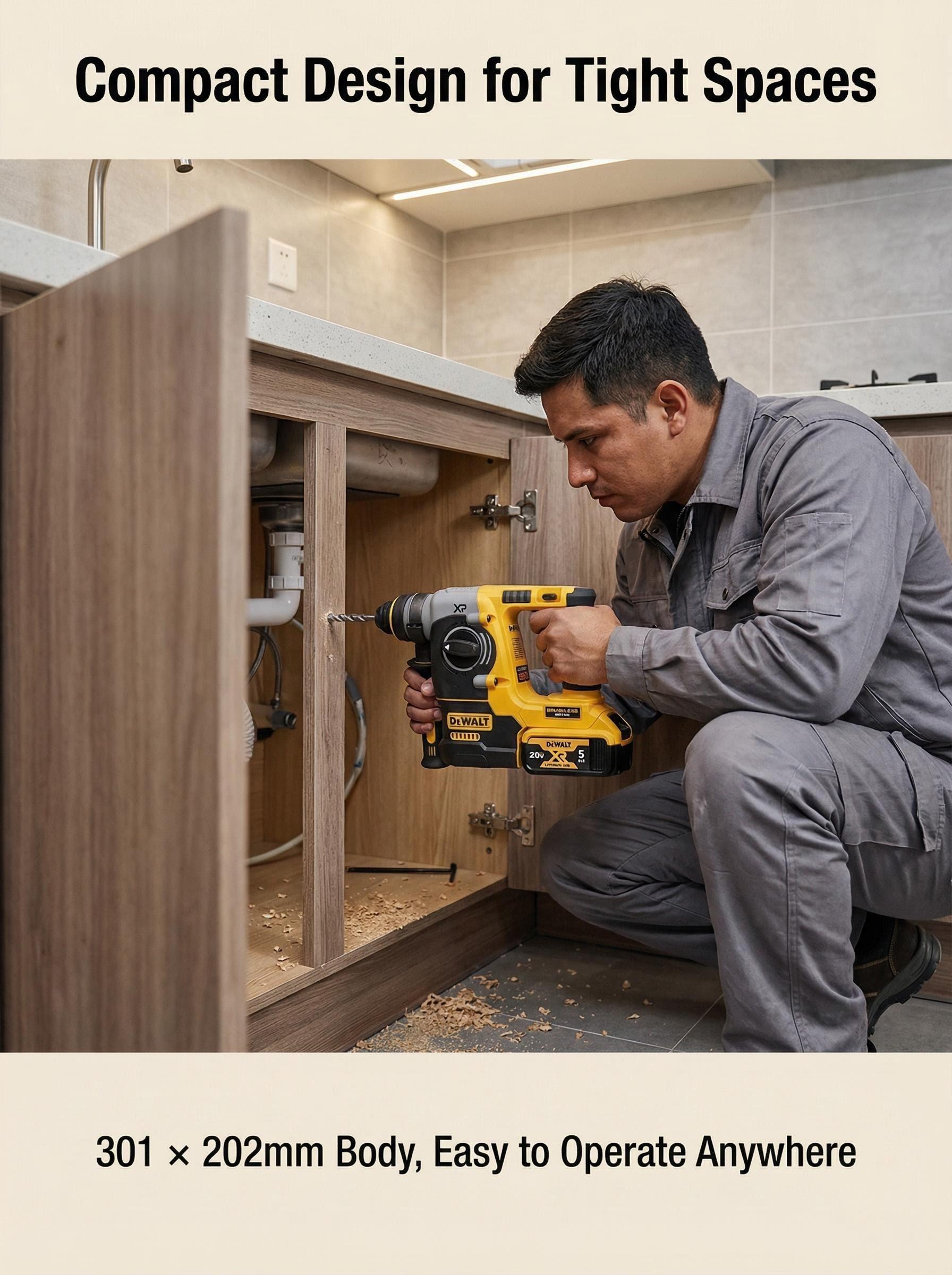 DEWALT DCH273 20V Brushless Rotary Hammer Drill for Concrete Drilling torque multiplier