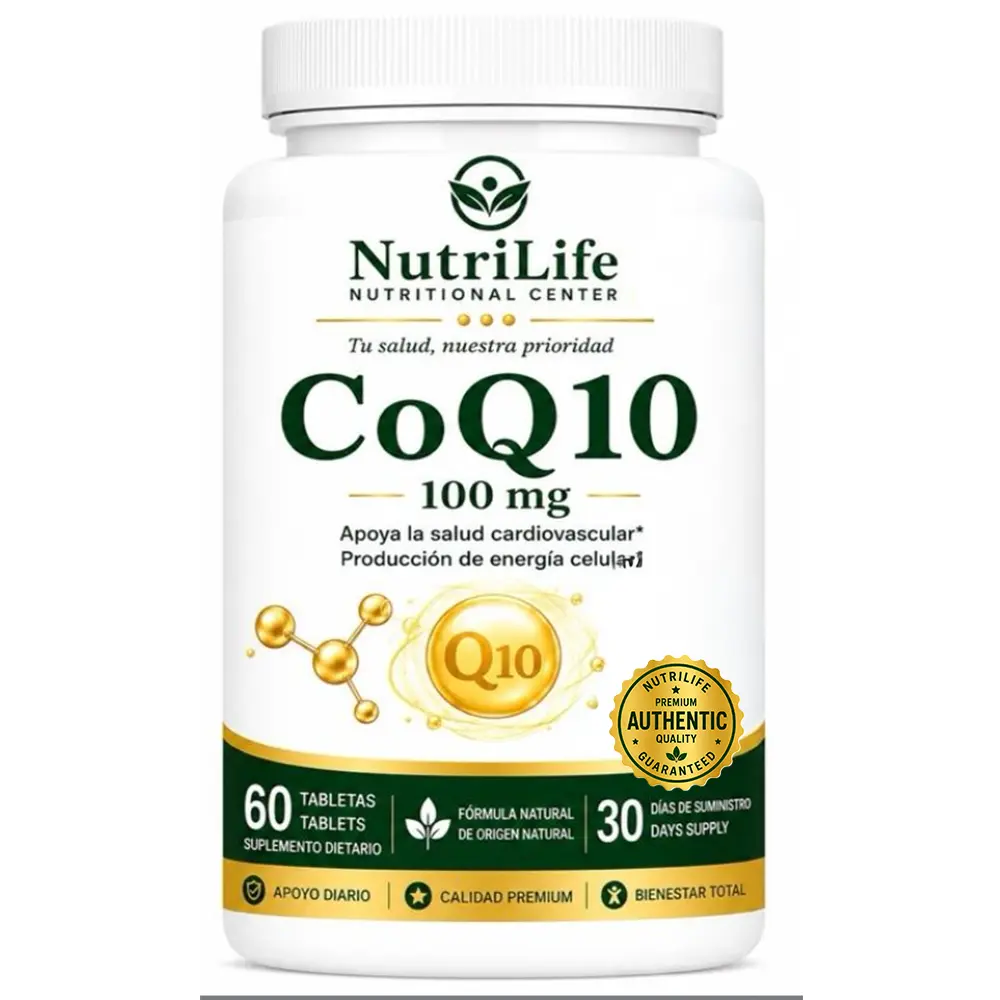CoQ10 100 mg Dietary Supplement, Cellular Energy Supplement for Heart & Cellular Support - 60 Tablets