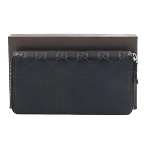 Pre-owned GUCCI Leather Clutches & Wristlets GG Emblem Common Black JM JM301