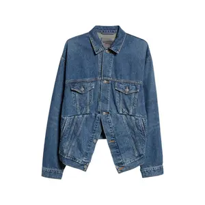 Balenciaga Swing Denim Jacket Blue