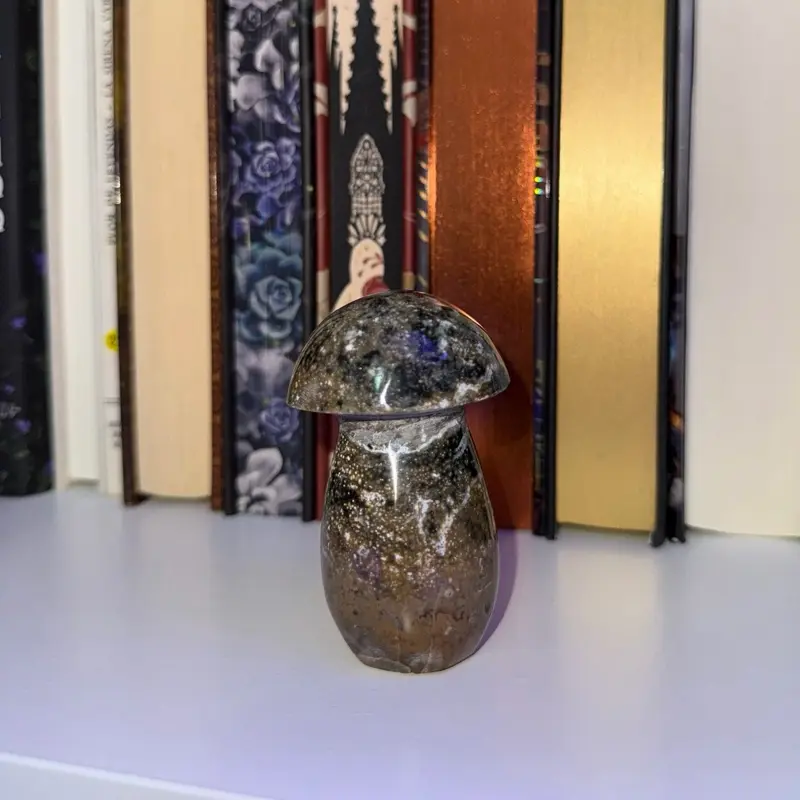 Ocean Jasper Crystal Mushroom | Polished Natural Stone | Unique Pattern