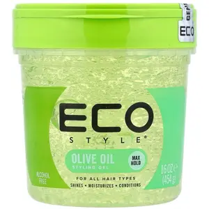 "ECO" Hair Styling Gel, Haircare Product with Heatless Styling, Frizz Control, Skin-Friendly, Lightweight Formula