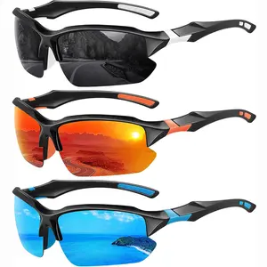 Sports Sunglasses for Men, Polarized Photochromic Goggles for Cycling Fishing Running, UV Protection Outdoor Eyewear
