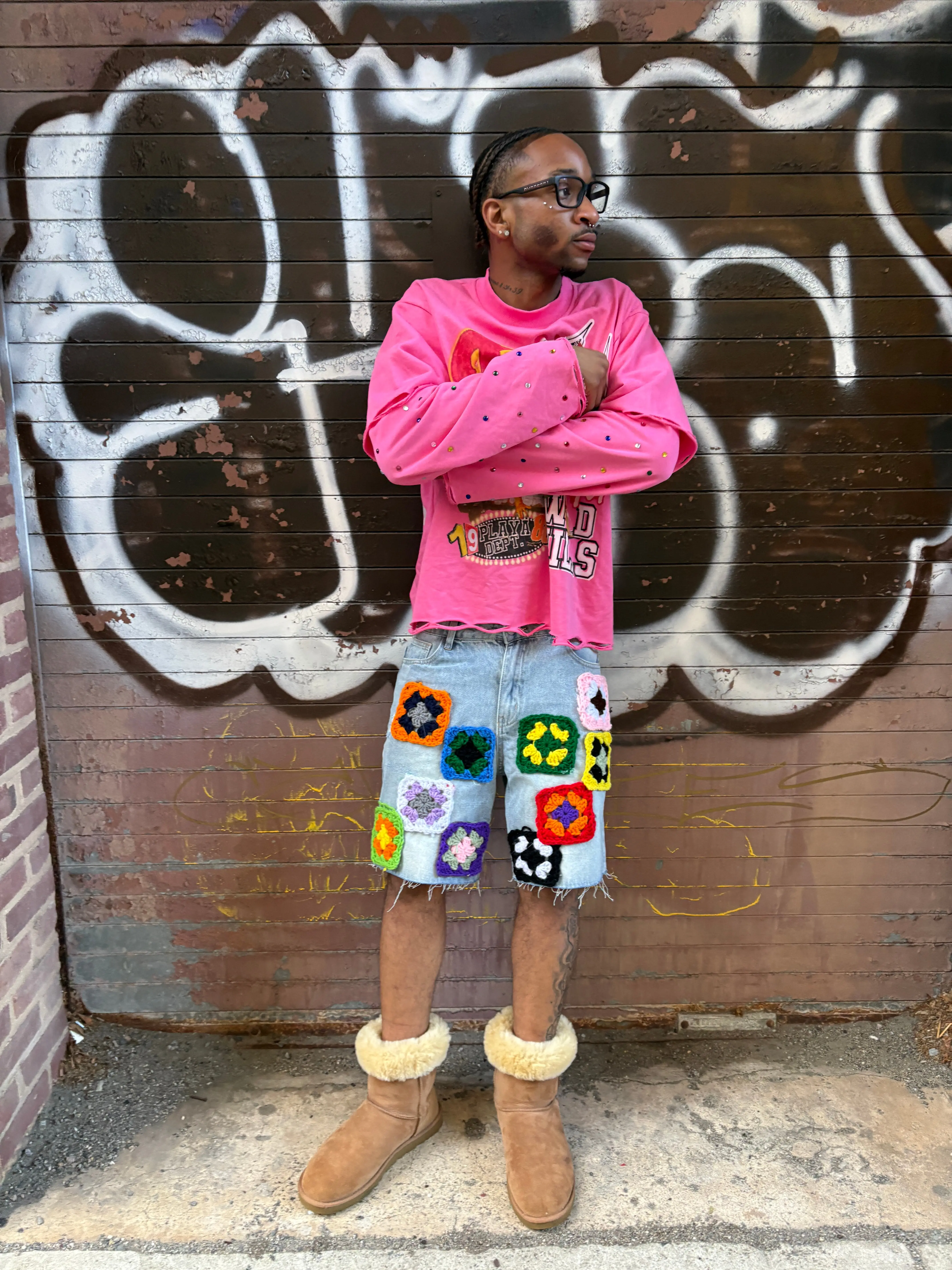 GRANNY SQUARE JORTS GRANNY SQUARE JORTS