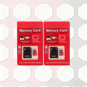 Micro TF card with adapter, Micro SD card. Specifically for wireless security cameras. Supports vehicle GPS navigation and driving record video. Compatible with portable game console storage.