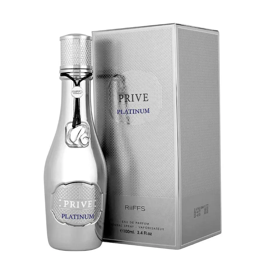 Riifs PRIVE PLATINUM Unisex EDP Perfume Spray - 100ml (3.4oz), Elegant Floral Woody Fragrance for Unisex Use, Bold Floral Perfume, Floral Fragrances