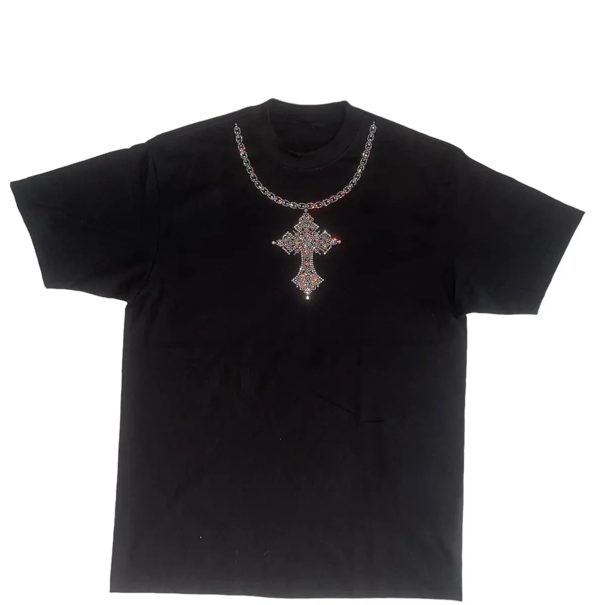 トップス Chrome Hearts 90s Rhinestone Cross Shirt Rhinestone Cross T-shirt - TikTok Shop