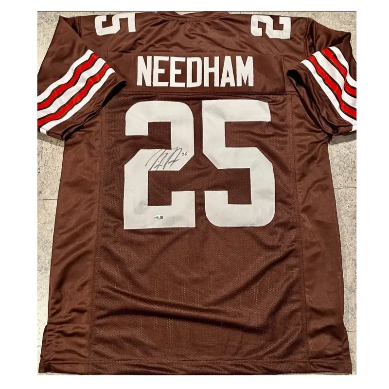 Nick Needham Cleveland Browns Autographed Custom Football Jersey JSA COA