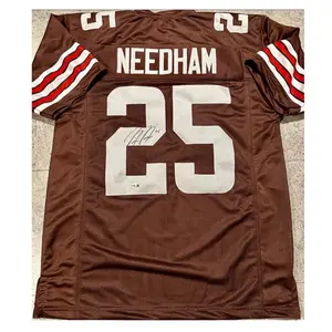 Nick Needham Cleveland Browns Autographed Custom Football Jersey JSA COA