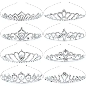 8 Pieces of Bridal Crown Headpieces, Birthday Party Costumes and Accessories, Party Supplies, Wedding Anniversaries, New Year Valentine's Day Gifts