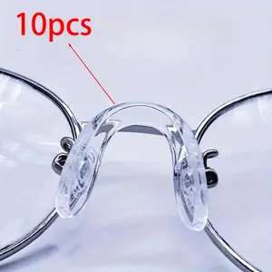 10 Piece U-Shaped Silicone Nose Pads for Glasses, Reduces Pressure, Fits Most Eyeglasses, Comfortable and Durable, Perfect for Daily Use