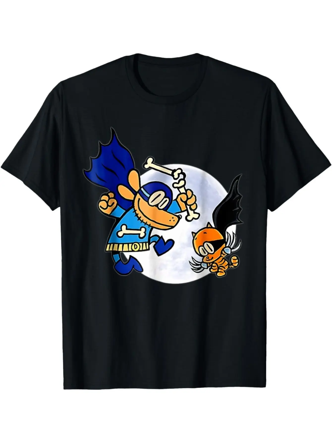 Boys' Casual Dogman Graphic Print T-Shirt, Breathable 100% Cotton Short Sleeve Crew Neck Top for All Seasons, Breathable Fabric Shirt