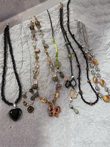 boho style mixed charms beaded necklace, colorful beaded necklace, trendy charm necklaces, dainty boho necklace, fashion vintage bohemian jewelry for party, daily clothing decor, trendy all-match & exquisite jewelry for birthday gift