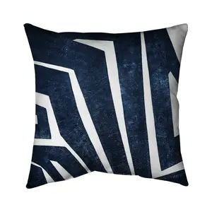 Begin Home Decor 5541-1616-AB96-1 16 x 16 in. Blue Labyrinth Industrial Shapes Pillow - Classic Home Decor