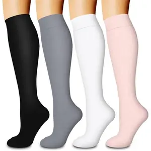 4 Pack Compression Socks for Women and Men -Best Support for Medical,Running,Nursing,Athletic