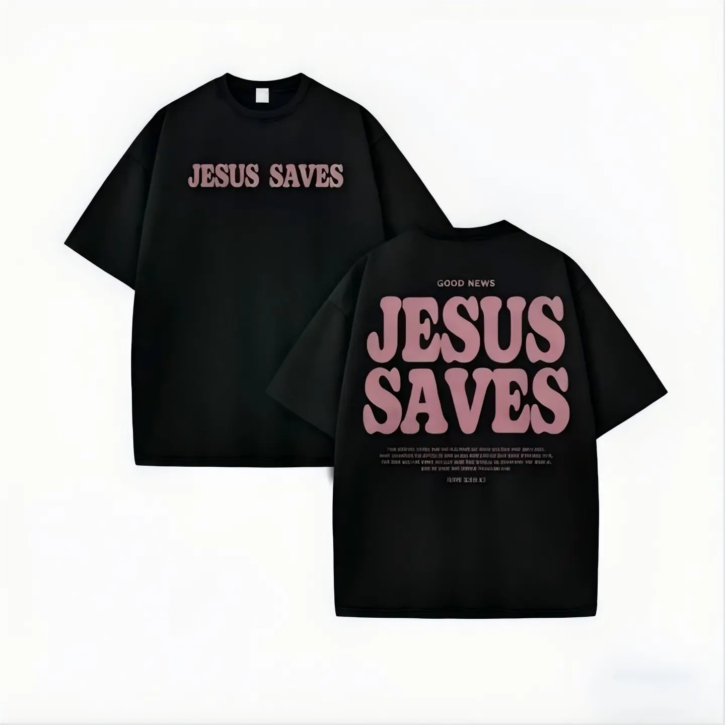 Unisex Jesus Saves Graphic Print Crew Neck Sports Top - Classic Fit, Soft Lightweight Fabric, Ribbed, Reinforced Durability, Custom Size Available, 2XL, 3XL, Casual Tops, Soft Fabric