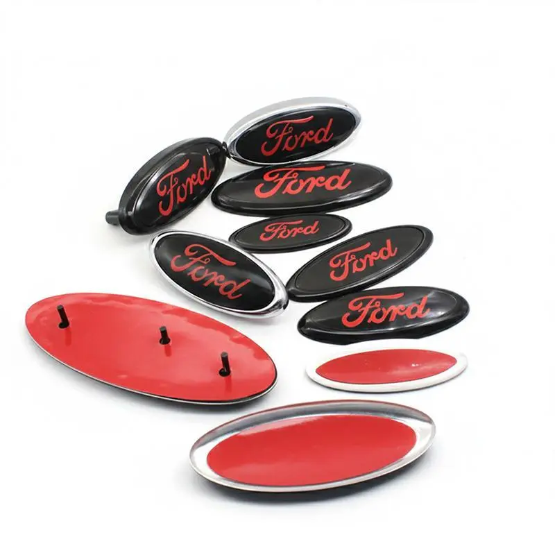For Ford Focus Mustang Fiesta Puma Ranger Kuga MK7 MAX F150 Mondeo Escape Car Front Hood Emblem Trunk Badge Stickers Accessories