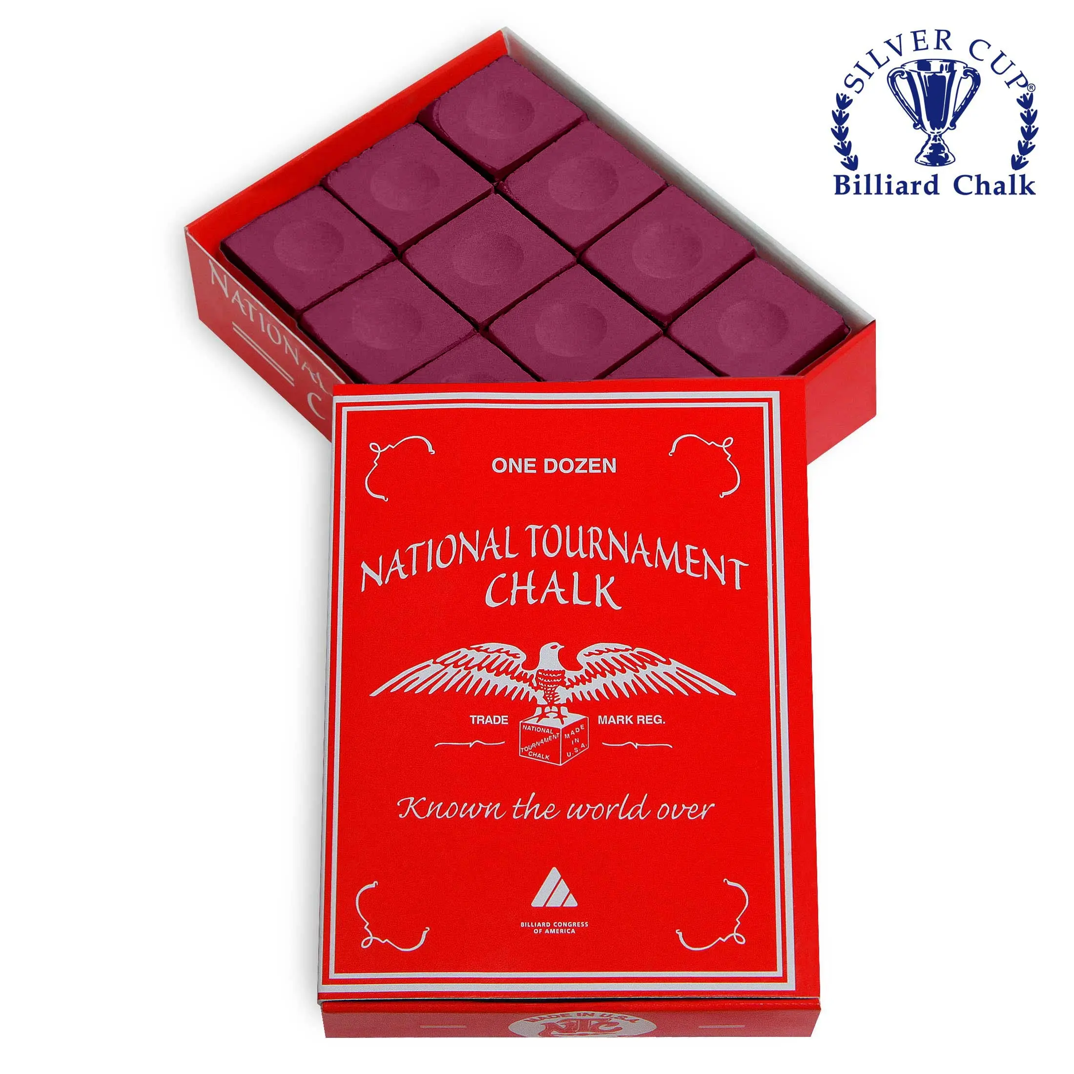 National Tournament Billiard Chalk Wine 12 pcs National Tournament Billiard Chalk Wine 12 pcs