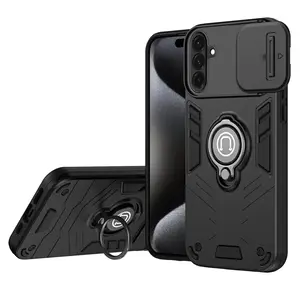 Armor Ring Holder Design Phone Case, Shockproof Phone Protective Cover, Phone Accessory Compatible with Samsung Galaxy A33 5G A12 A55 5G A54 5G A35 5G A34 5G A25 5G A24 4G A32 4G A23 4G A22 4G A15 A14 4G/5G A05 A05S A04 A04E A16 5G A06 4G, Casing