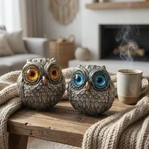 New Owl Resin Craft Ornament Set Figurines, Home Decor Accessories, Perfect Gift Idea, Enhances Living Space Ambiance, Unique Design