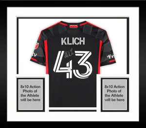 Framed Mateusz Klich D.C. United Autographed Match-Used #43 Black Jersey from the 2024 MLS Season - Size M - Fanatics Authentic Certified