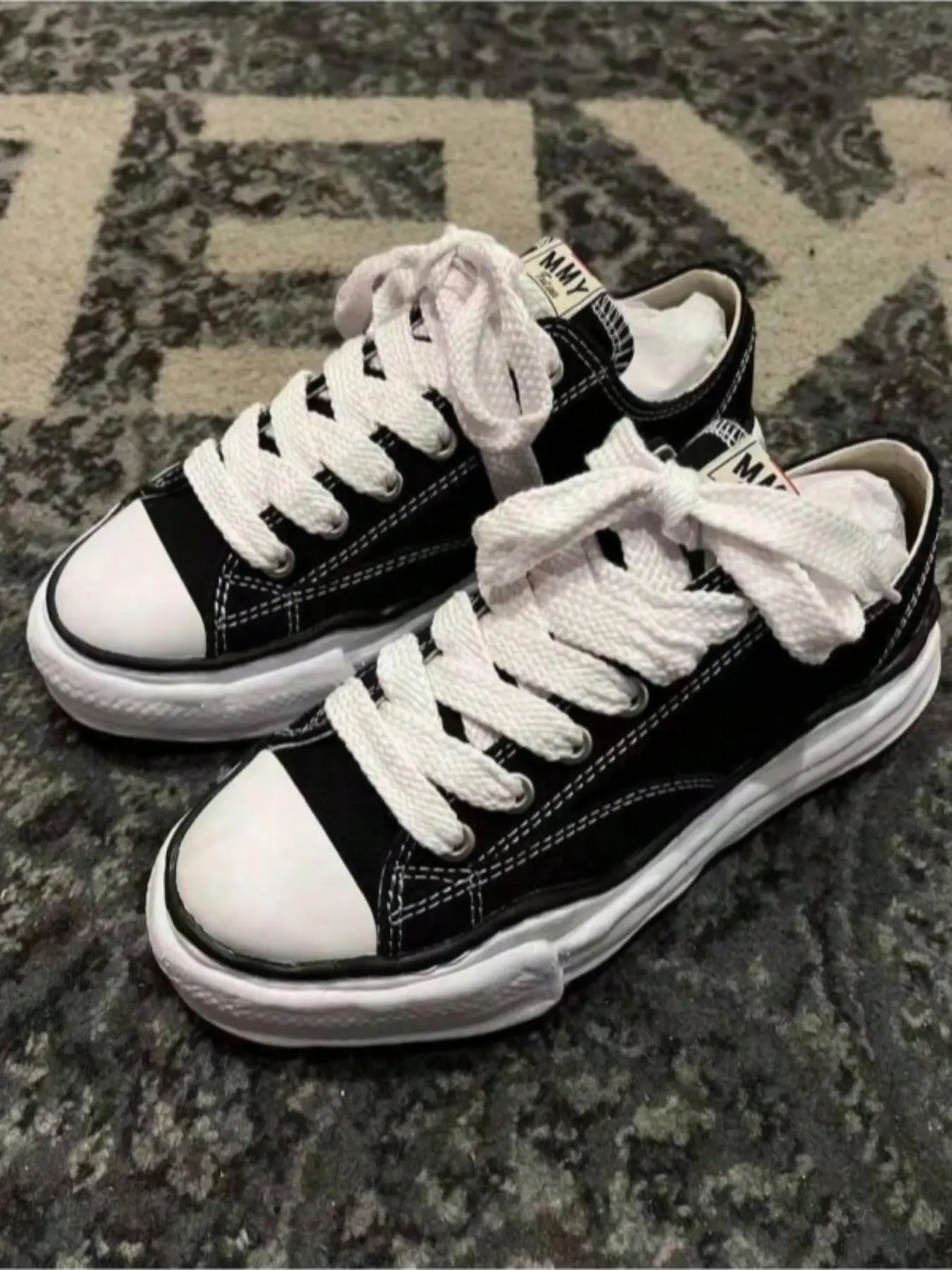Maison Mihara Campus Skate Shoes, Women's Classic Low-top Mmy Canvas Shoes, White Pleated Style, Men's and Women's Sneakers, Footwear