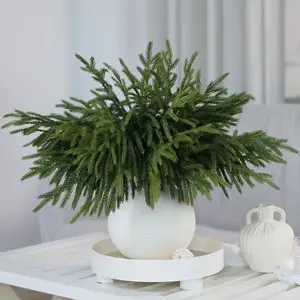 10pack Norfolk Spruce Branches, 18 Inch Artificial Snowy Tree Trunks, DIY Crafts, Wreaths, Home Decor, Perfect for Christmas, Halloween, Easter