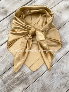 Champagne Wild Rag, 35"x 35", Western Wild Rag, Cowboy Scarf