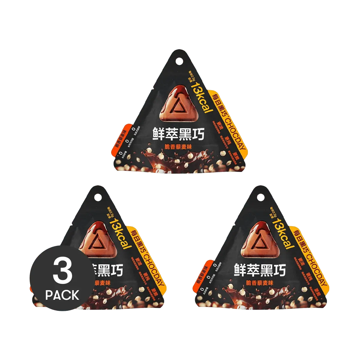 CHOCDAY Dark Chocolate Crisps with Quinoa - 3 Pack Value Bundle, Low Calorie, Sugar-Free, Perfect Chinese New Year Gift CHOCDAY Dark Chocolate Crisps with Quinoa - 3 Pack Value Bundle, Low Calorie, Sugar-Free, Perfect Chinese New Year Gift