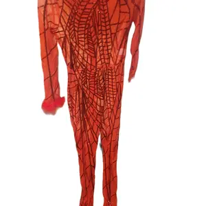 MESH SEQUIN JUMPSUIT SIZE SMALL - Red Color with Mesh Sequin Design Womenswear Rompers BRAND NEW