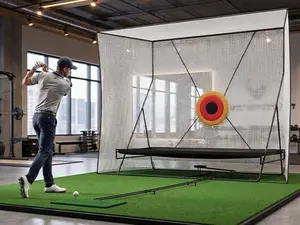 10Ft Golf Practice Net with Targets, Return Trajectory and Ball Blanket, Indoor and Outdoor Swing Training Net with Impact, Heavy Duty Netting, Suitable for All Ages to use and Practice Golf Skills