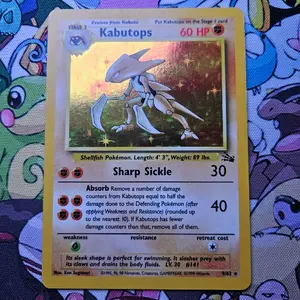 Pokémon Kabutops Holo Fossil Vintage Card LP NM Collector Condition
