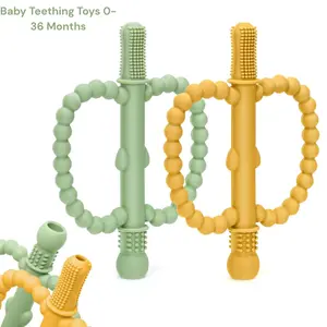 Baby Teething Toys 0-36 Months, Silicone Teether Tubes Anti Choking Chew Sensory Toy Mother Gift